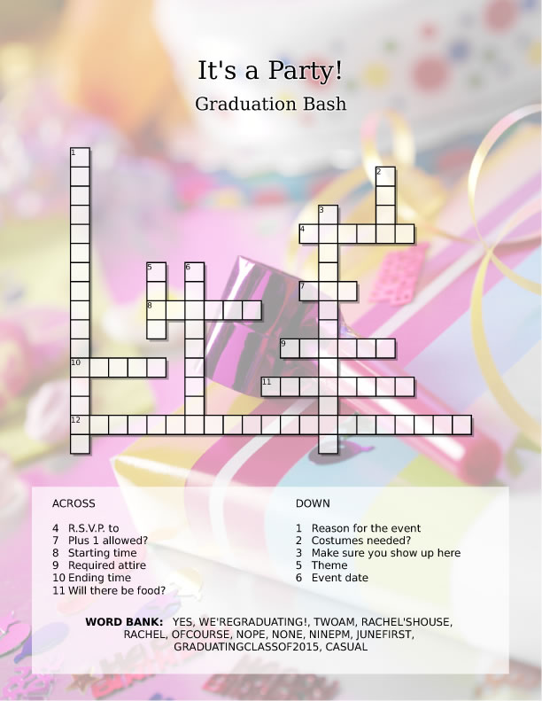 graduation puzzle invitation